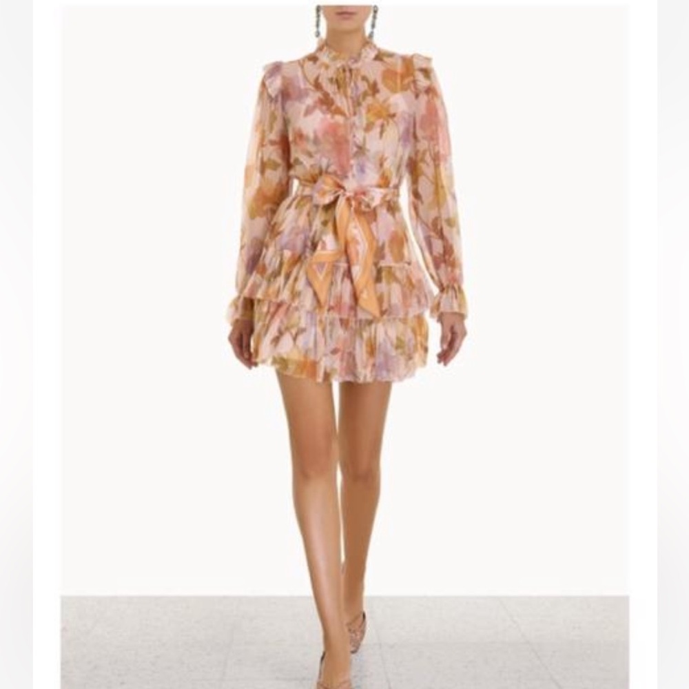 ZIMMERMANN TEMPO TIERED FRILL MINI